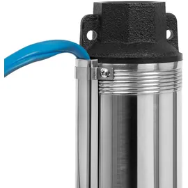 Eberth Tiefbrunnenpumpe 4" Edelstahl 550W 20m Kabel max. Förderhöhe 43m mit Schmutzsieb