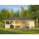 Palmako Pavillon Bianca 24,9 m2 Set 209 Slide - grau tauchgrundiert