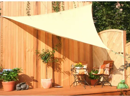 PEDDY SHIELD Dreiecksonnensegel, Breite: 300 cm - gelb