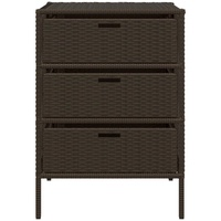 vidaXL Gartenschrank Braun 55x59x80 cm Poly Rattan