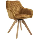 SalesFever Essgruppe, 5-teilig, 1 Tisch + 4 Stühle - goldfarben