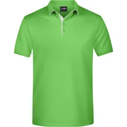 Herrenpolo Single Stripe - Farbe grün, weiß - Größe 3XL