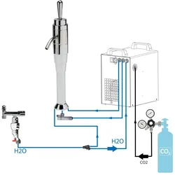 BieTal® Tafelwassergerät BT-25U Sprudelwasser & Zapfstelle Joystick Komplett SET