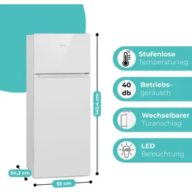 Bomann DT 7318 Kühl-Gefrierkombination (206 l,1430 mm hoch, Weiß)