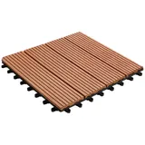 karat gardenoutdoor KARAT Klickfliese WPC Royal Hellbraun 30 x 30 cm 11er-Set