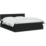 vidaXL LED-Speicherbett 140 x 200 cm Schwarz