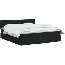 vidaXL LED-Speicherbett 140 x 200 cm Schwarz