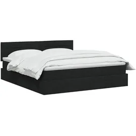 vidaXL LED-Speicherbett 140 x 200 cm Schwarz