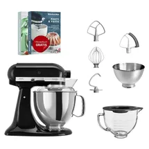 KitchenAid Artisan 5KSM175 Onyx Schwarz Glasset mit Glasschüssel