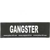 Julius-K9 162LR-K-35947 Klettaufschrift, GANGSTER, klein, schwarz
