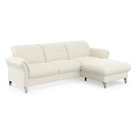 sit&more Ecksofa SIT & MORE "Grenoble L-Form mit Federkern", beige (linen), B:251cm H:85cm T:161cm, Sofas, Ecksofa, wahlweise mit Bettfunktion, Bettkasten, Arm- und Kopfteilverstellung