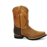 Grinders EL Pasp Hellbraune Chelsea-Stiefel Aus Leder Mit Karree Cowboy Knöchel 45 - 45 EU