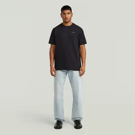 G-Star Regular T-Shirt mit Strukturmuster, Black, M