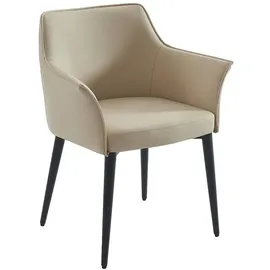 vente-unique Polsterstuhl Mialov Kunstleder beige 6er Set