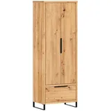 massivum Kleiderschrank Sydney Flurschrank aus Massivholz Wildeiche (1-St) braun