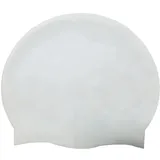 HYCOPROT Kinder Unisex Badekappe 100% Silikon Badekappen Anti-Rutsch Bequeme und Dehnbare wasserdichte Bademütze, Classic wasserdichte Badehaube für Langes und Kurzes Haar(Weiß)