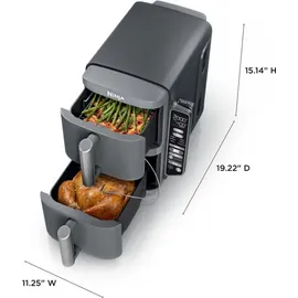 Ninja Double Stack XL SL451EU 9,5 l grau mit Smart Cook System
