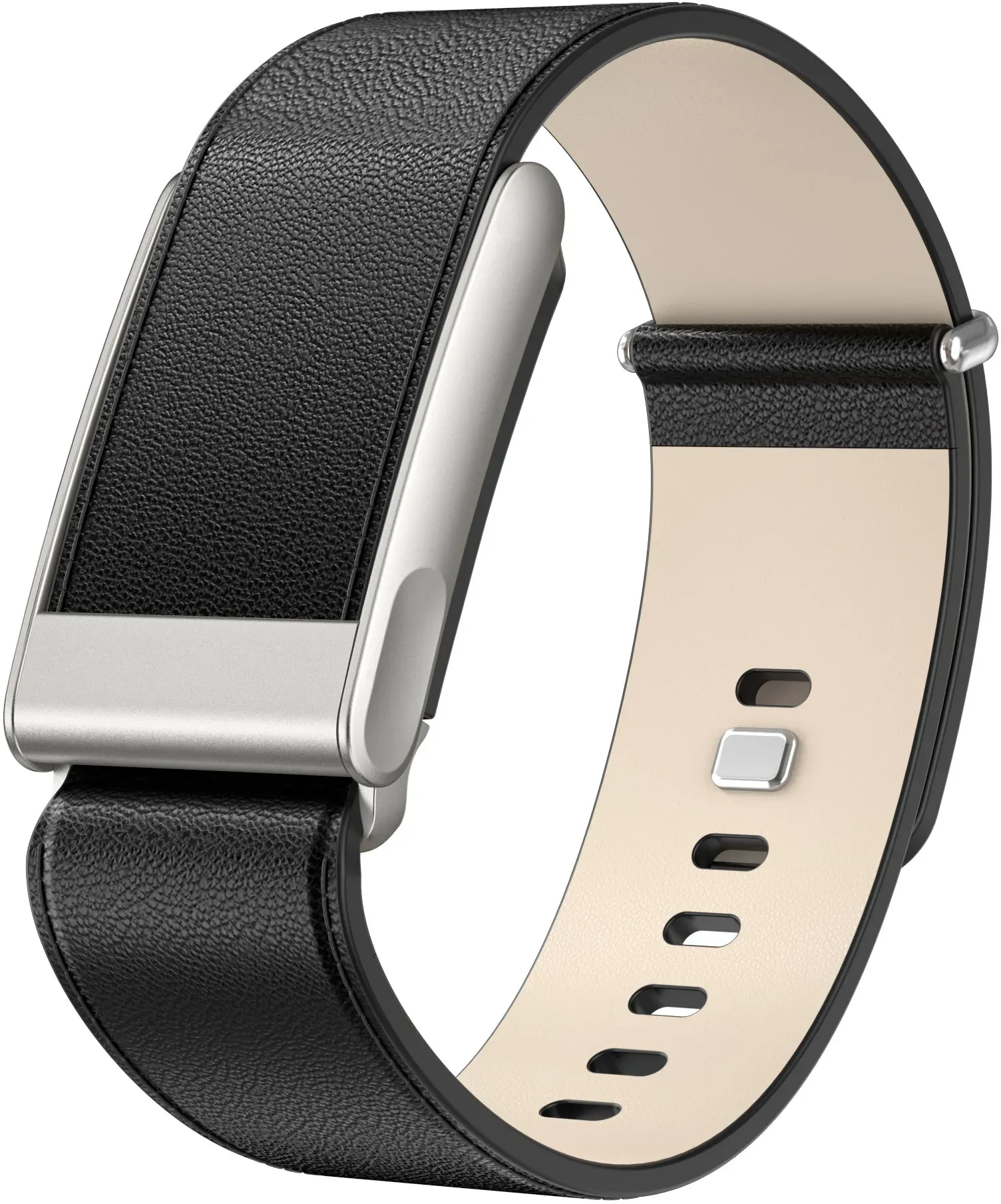 Strap-it Whoop MG Armband Leder für Whoop MG - Schwarz - Druckknopf Verschluss