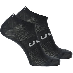 UYN Unisex Sneaker Socken, 2er Pack - Essentials Sneaker Socken, Logo, einfarbig Schwarz 35-38