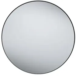 Britney Metallspiegel Schwarz - Ø 80cm