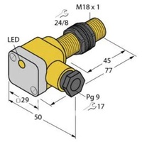 Turck Sensor nicht bündig PNP, Schließer NI12U-P18SK-AP6X