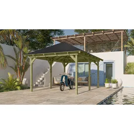 Karibu Pavillon Perida Set mit Schindeln
