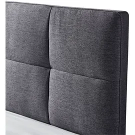 V6 Boxspringbett Modell 213 mit Taschenfederkernmatratze-25cm - Schwarz