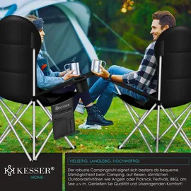 Kesser Campingstuhl faltbar Gepolstert Schwarz