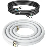 Kältebringer® 1-15m Kältemittelleitung 1/4“ + 3/8" Montage-Set für Split-Klimaanlage (4-adrig)