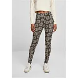 URBAN CLASSICS Ladies Soft AOP Leggings - Weiß - 4XL