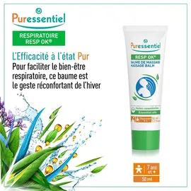 Puressentiel - Atemwege – Massagebalsam mit 19 ätherischen Ölen - Hilft, die Atemwege zu beruhigen - Wirkstoffe 100 Prozent natürlichen Ursprungs - 50 ml