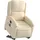 vidaXL Massagesessel Elektrisch Polyester 86,5 x 99,5 x 0 cm Creme mit Aufstehhilfe