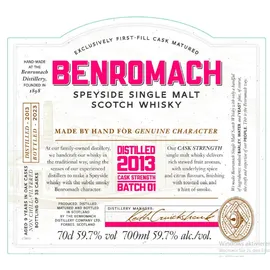 Benromach Vintage 2013 Cask Strength 0,7 l