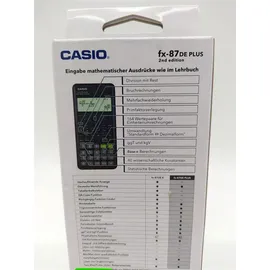 Casio FX-87DE PLUS-2 Wissenschaftlich-Technischer Schulrechner Schwarz