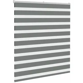 vidaXL Doppelrollo Dunkelgrau 135x150 cm Stoffbreite 130,9 cm Polyester