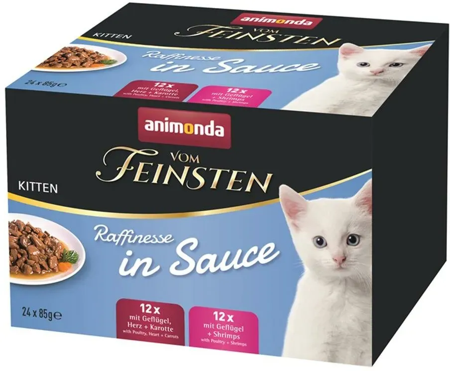 Animonda Vom Feinsten Cat - Raffinesse in Sauce Kitten Kitten 4x Mixpack a 24x85g (XXL Sparpaket)