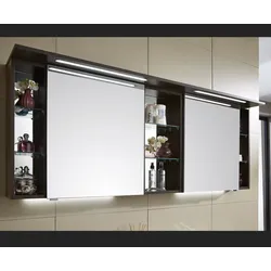 Puris Linea Spiegelschrank 170 cm mit Gesimsboden inkl. LED-Beleuchtung, Badmöbel,