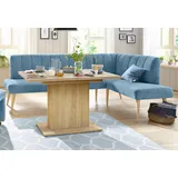 exxpo - sofa fashion Costa 157 x 92 x 245 cm Struktur langer Schenkel links azur