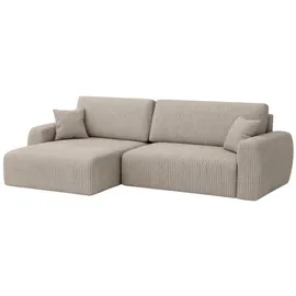 kaiser möbel Ecksofa Cord 2-Sitzer Dunkelbeige