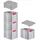 Proregal Spar Set 4x Eurobox Nextgen Color Mit Auflagedeckel & Schiebeschnappverschlüsse HxBxT 32 x 30 x 40 cm Griffe Rot Geschlossen Glatter Boden
