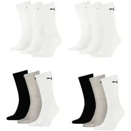 Puma Sportsocken Regular Crew Socken Sport 12-Pack 6 multi / 6 weiß - 39-42