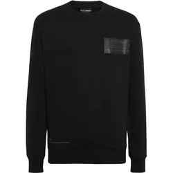 PLEIN SPORT Herren Sweatshirt Sweatshirt, Schwarz, XXL