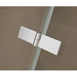 Bernstein Eckdusche mit Drehtür Eckeinstieg Dusche EX809 - Nano ESG-Sicherheitsglas - 90 x 90 x 195 cm