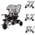 Chipolino Zwillingsdreirad Hip Hop, zwei Kinder, bis 40 kg, Sitze 360° drehbar hellbraun