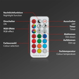 Briloner RGB-CCT LED Einbauleuchten-Set, Ø9,2 cm, 3x LED, 4,8 W, 450 lm, chrom-matt
