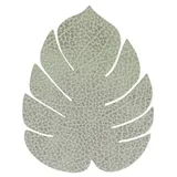 Lind DNA Glasuntersetzer Monstera Recyceltes Leder Hippo Olive Grün, Maße: 14cm x 12cm, 989962