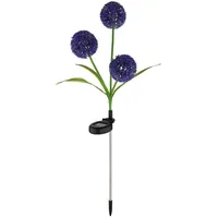 GLOBO LED Pusteblume lila, Edelstahl H 75 cm