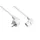 Good Connections Netzkabel Schutzkontakt-Stecker gewinkelt) an C13 weiß, 1,00 mm2, 5 m