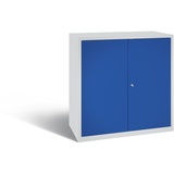 C+P Werkstattschrank | HxBxT 100x100x50cm | Lichtgrau/Enzianblau von PROREGAL