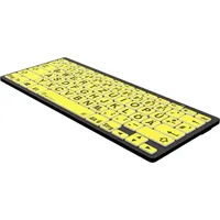 Logickeyboard LargePrint Black on Yellow Mini PC, Bluetooth, DE (LKB-LPBY-BTPC-DE)